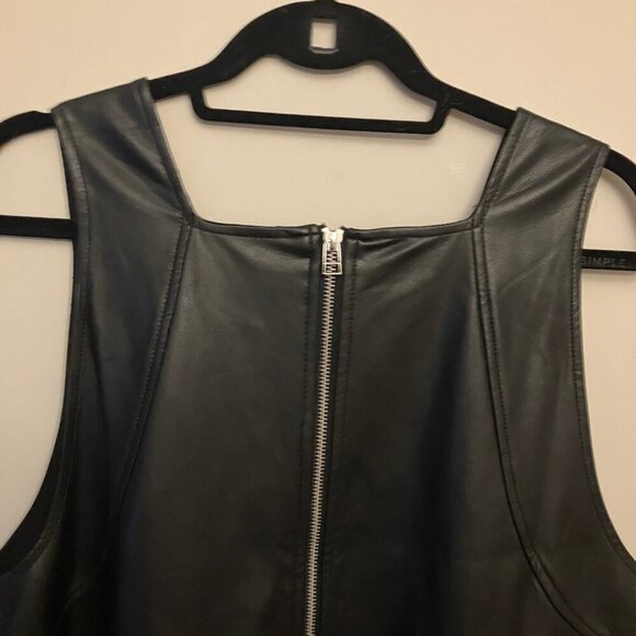 Maeve Black Leather Jumper Minidress NWT - Picture 4 of 9